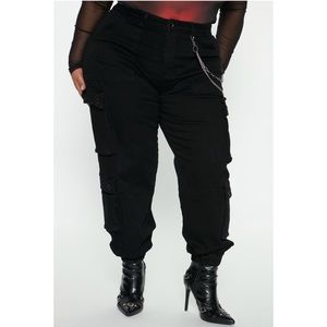 NWT! Black Cargo Joggers - Size 3X